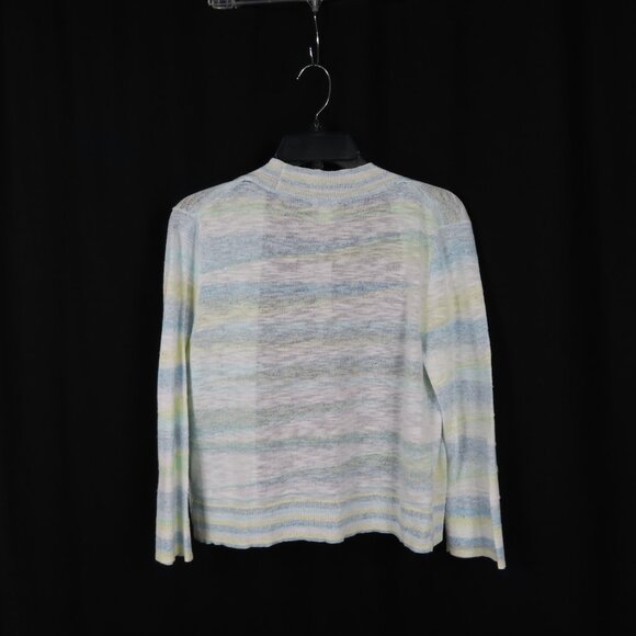 Lightweight Blue and Tan Striped Spense Sweaters Sz. S - Picture 6 of 14